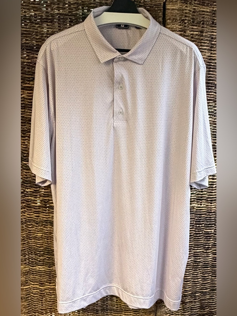 Foot Joy - Men’s Performance Golf Polo- Pink/Blue/White-2XL